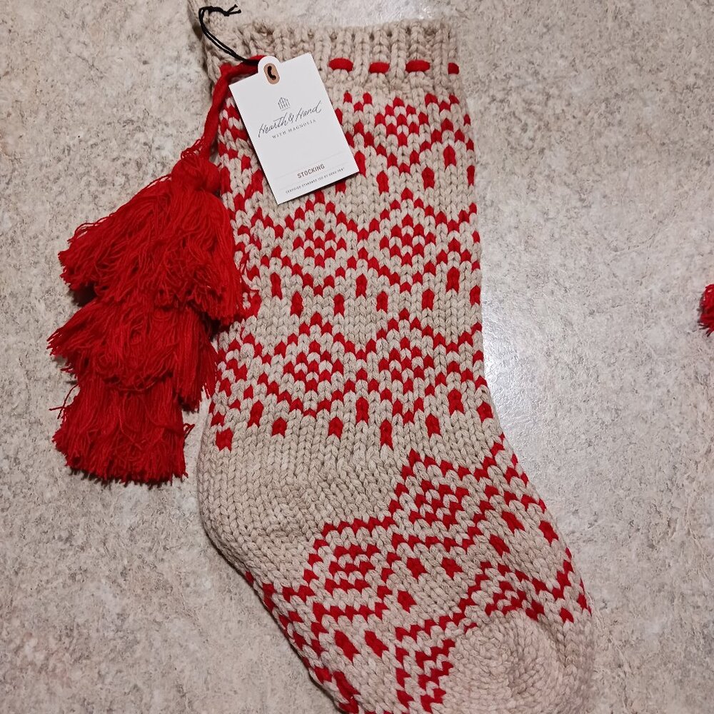 Hearth and hand with Magnolia chunky knit Christmas stocking